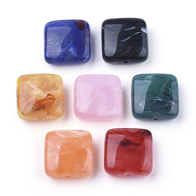Acrylic Beads OACR-S017-37H-1