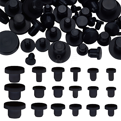 72Pcs 18 Styles Silicone End Caps FIND-FG0004-55B-1