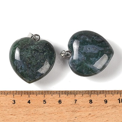 Natural Moss Agate Pendants GG-CBAA0EE-04P-01-1