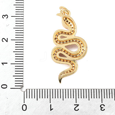 Brass Micro Pave Cubic Zirconia Enamel Pendants KK-D354-05G-A-1