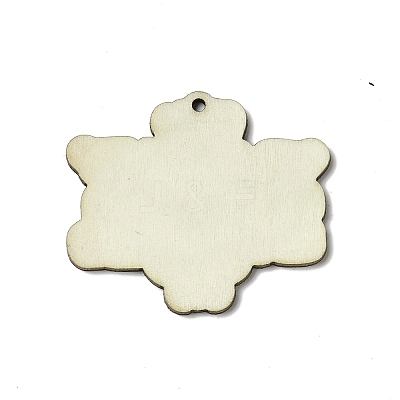 Father's Day Single Face Printed Aspen Wood Pendants WOOD-G014-33-1