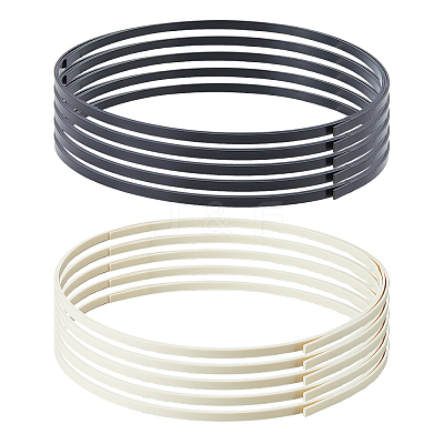 10Pcs 2 Colors ABS Plastic Edge Elastic Band AJEW-FH0005-02-1