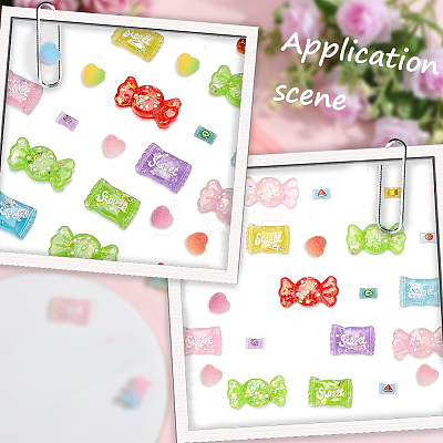 Candy Theme Transparent & Opaque Resin Decoden Cabochons RESI-SP0001-12-1