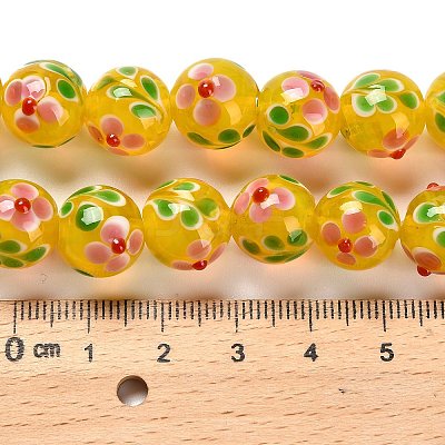 Handmade Lampwork Bumpy Beads Strands LAMP-A005-01D-1