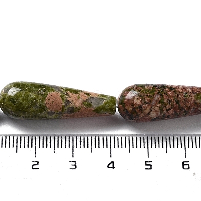 Natural Unakite Beads Strands G-P528-H12-01-1