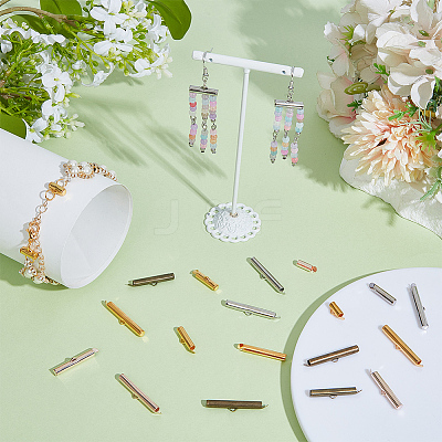 320Pcs 16 Styles Iron Slide On End Clasp Tubes IFIN-CN0001-08-1