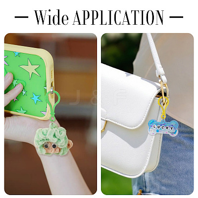 100Pcs 20 Styles Opaque Solid Color Bulb Shaped Plastic Push Gate Snap Keychain Clasp Findings KY-TA0001-58-1