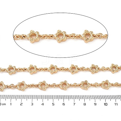 Alloy Flower Link Chains LCHA-L002-03G-1
