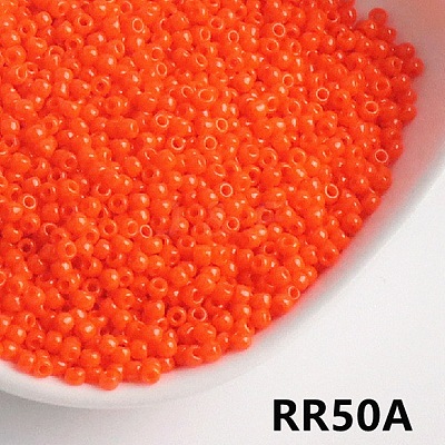 Opaque 8/0 Glass Seed Beads SEED-I013-3mm-RR50A-1
