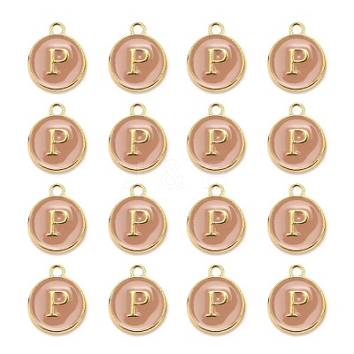 Golden Plated Alloy Enamel Charms ENAM-S118-06P-1