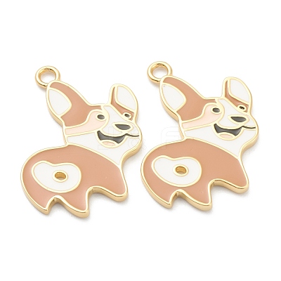 Brass Enamel Pendants KK-H755-02G-1
