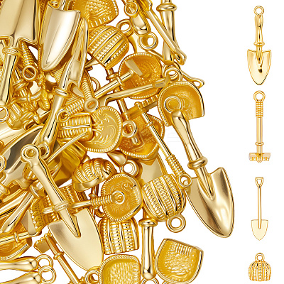 80Pcs 4 Style Alloy Charms FIND-BBC0004-24-1