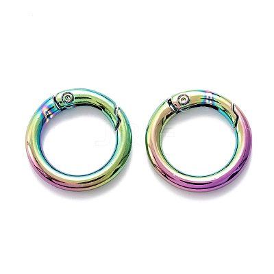 Zinc Alloy Ring Spring Gate Rings PALLOY-M194-01A-MC-1