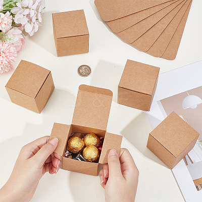 Folding Square Kraft Paper Mailer Boxes CBOX-WH0005-04-1