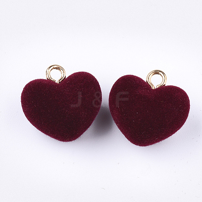 Flocky Acrylic Pendants FIND-T046-28-1