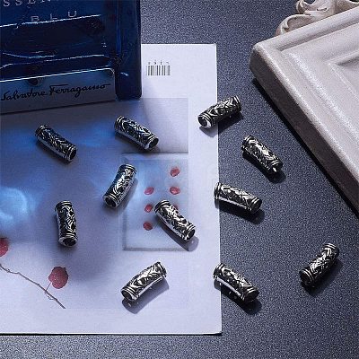 Alloy Tube Beads PALLOY-NB0001-20-1