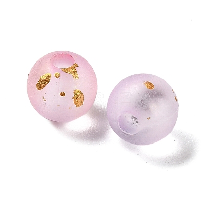 Frosted Transparent Acrylic Beads X1-OACR-F013-13J-1