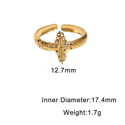 304 Stainless Steel Open Cuff Rings WGB3CCF-02-1