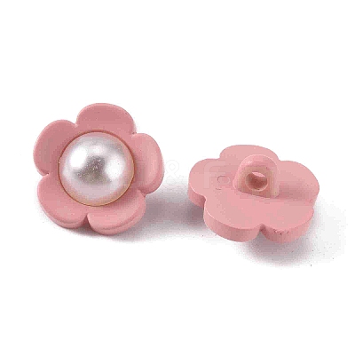 1-Hole Plstic Shank Buttons BUTT-WH0020-26A-1