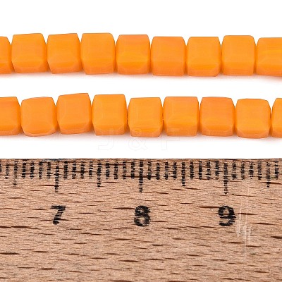 Opaque Frosted Glass Beads Strands GLAA-N072-01A-B04-1