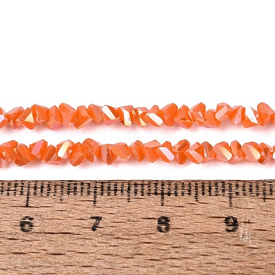 Electroplate Opaque Glass Beads Strands EGLA-Q139-01A-C08-1