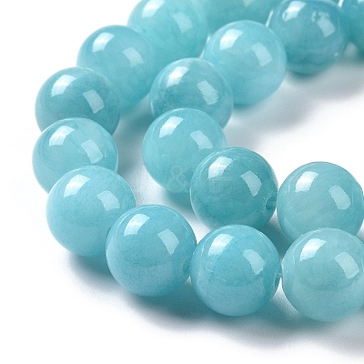 Natural Mashan Jade Round Beads Strands X-G-D263-6mm-XS28-1