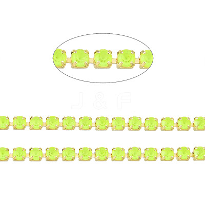 Brass Rhinestone Strass Chains CHC-N017-003B-B02-1