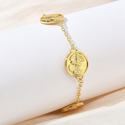 Brass Link Bracelets BJEW-G787-01G-1