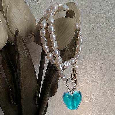 Valentine Gifts for Her Ideas Handmade Silver Foil Glass Beads FOIL-OC0001-01-1