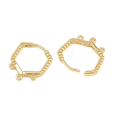 Brass Huggie Hoop Earring Findings KK-H292-37G-02-1