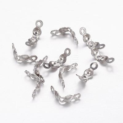 Tarnish Resistant 304 Stainless Steel Bead Tips STAS-E129-06P-1