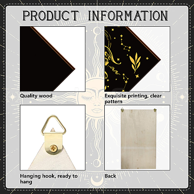 Wood Wall Decorations AJEW-WH0380-004-1