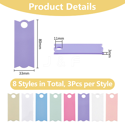 21Pcs 7 Colors Acrylic Accessories OACR-DC0001-24-1