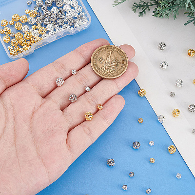 120Pcs 6 Style Brass Beads KK-PH0006-82-1