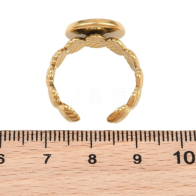 Shell Shape 304 Stainless Steel Cuff Ring Components SA-CBA098D-04G-C-1