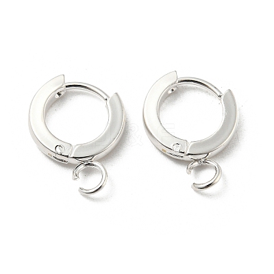 201 Stainless Steel Huggie Hoop Earrings Findings STAS-A167-01E-S-1