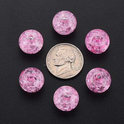 Transparent Crackle Acrylic Beads LS-MACR-S373-66B-N02-1
