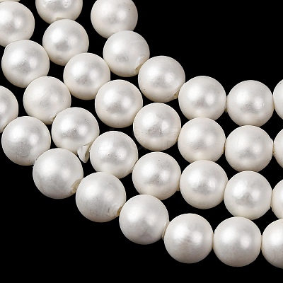Round Shell Pearl Bead Strands BSHE-L011-4mm-A013A-1