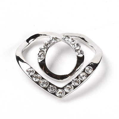 Heart Alloy Buckles JEWB-WH0014-18P-1