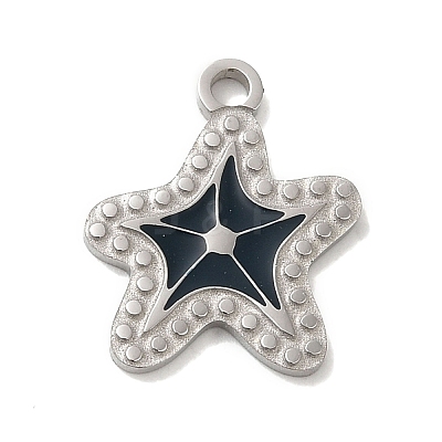 304 Stainless Steel Enamel Pendants STAS-Q301-03P-1