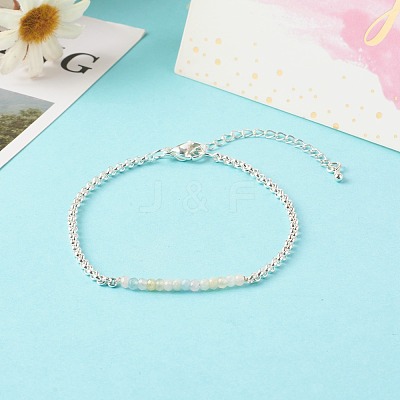 Natural Morganite Beaded Bracelets BJEW-JB06384-03-1