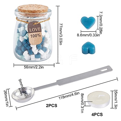 Sealing Wax Particles Kits for Retro Seal Stamp DIY-CP0003-60D-1