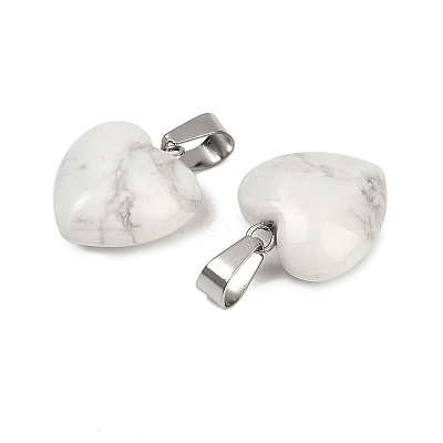Natural Howlite Pendants G-I311-A31-1