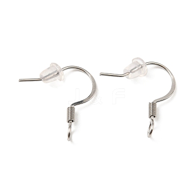 Tarnish Resistant 316 Surgical Stainless Steel French Hooks with Coil X-STAS-E163-58P-1