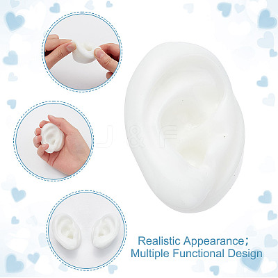 2Pcs 2 Style Soft Silicone Ear Displays Mould ODIS-AR0001-04A-1