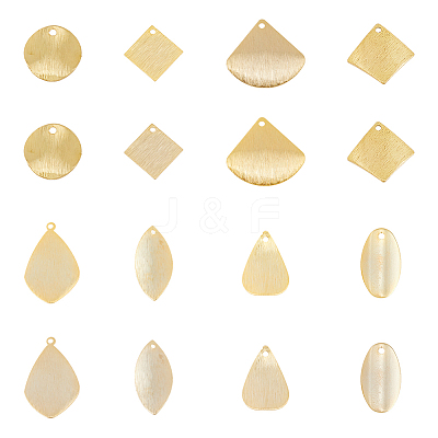 32Pcs 8 Style Brass Pendants KK-HY0001-31-1