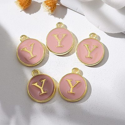 Golden Plated Alloy Enamel Charms LS-ENAM-S118-07Y-1