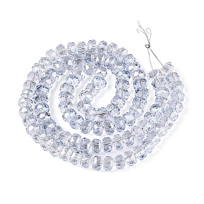 Electroplate Transparent Glass Beads Strands EGLA-N022-05B-C11-1