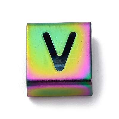 Ion Plating(IP) 304 Stainless Steel Square Slide Charms STAS-L132-14V-M-1