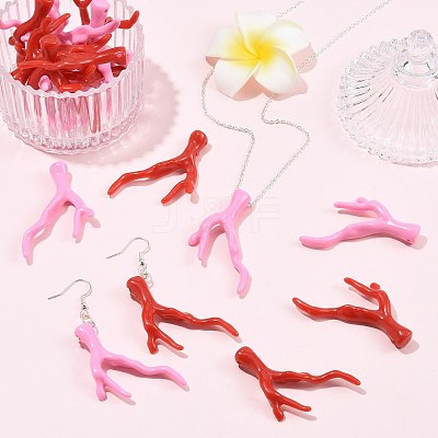 40Pcs Opaque Acrylic Pendants SACR-FS0001-50-1